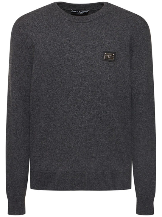 LuisaViaRoma Dolce&GabbanaMaglia in lana e cashmere con placchetta logata