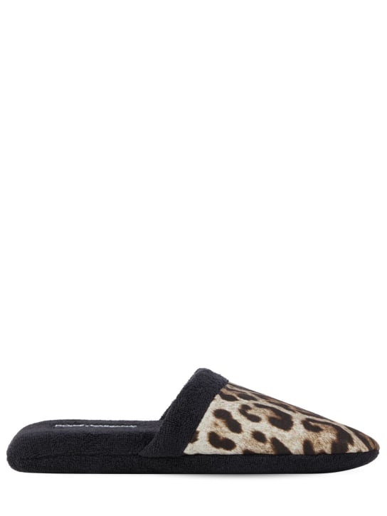 LuisaViaRoma Dolce&GabbanaPantofole Leopardo in spugna di cotone