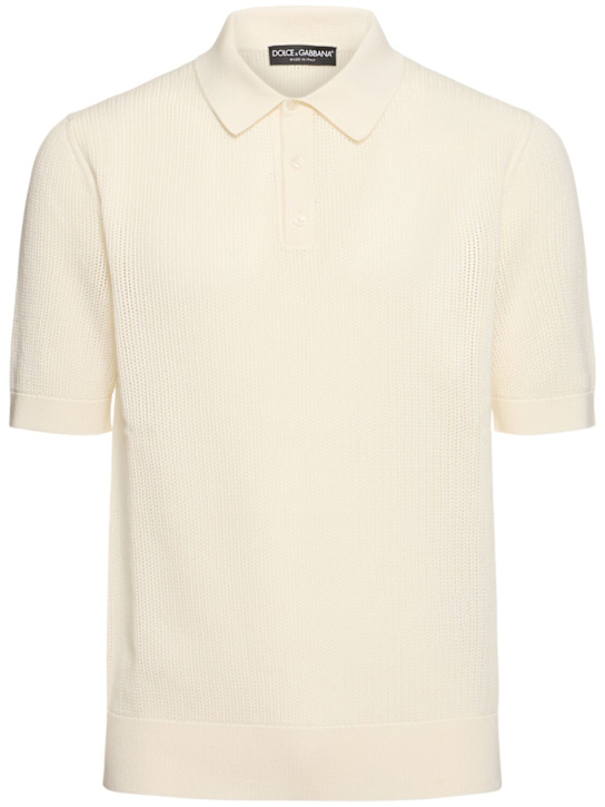 LuisaViaRoma Dolce&GabbanaPolo in maglia di cotone a maniche corte