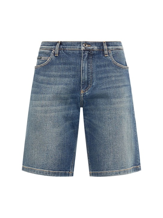 LuisaViaRoma Dolce&GabbanaShorts in denim stretch con placchetta logata