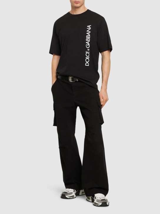 LuisaViaRoma Dolce&GabbanaT-shirt In Jersey Di Cotone Con Logo