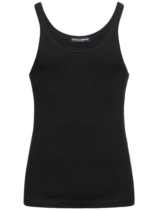 LuisaViaRoma Dolce&GabbanaTank top in jersey di cotone a costine