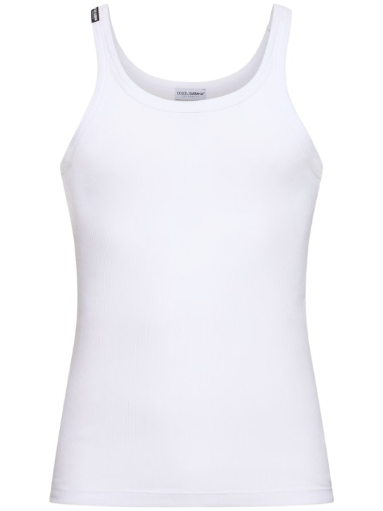 LuisaViaRoma Dolce&GabbanaTank top in jersey di cotone a costine