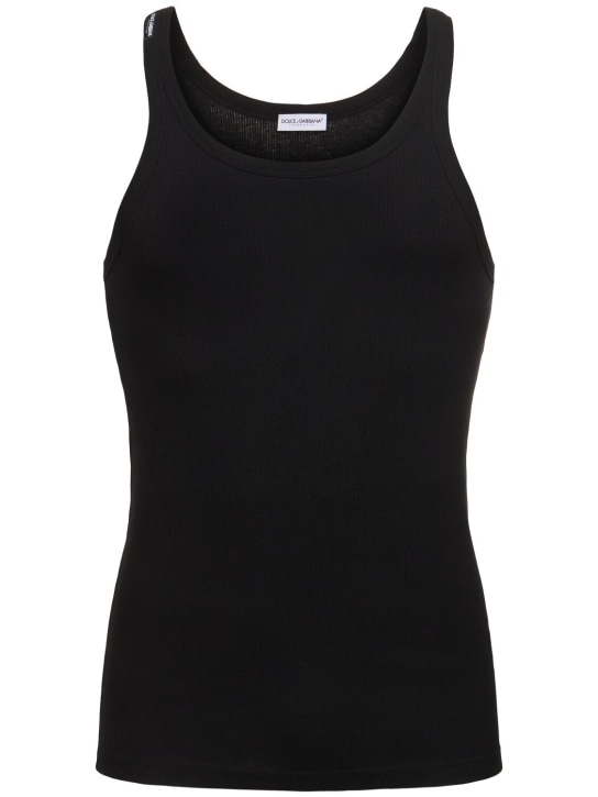 LuisaViaRoma Dolce&GabbanaTank top in jersey di cotone a costine