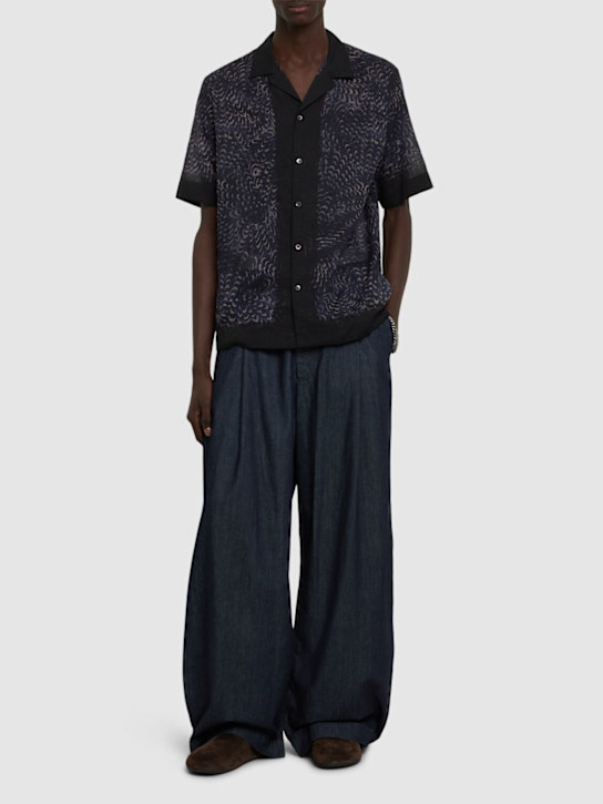 LuisaViaRoma Dries Van NotenCamicia Carltone A Maniche Corte