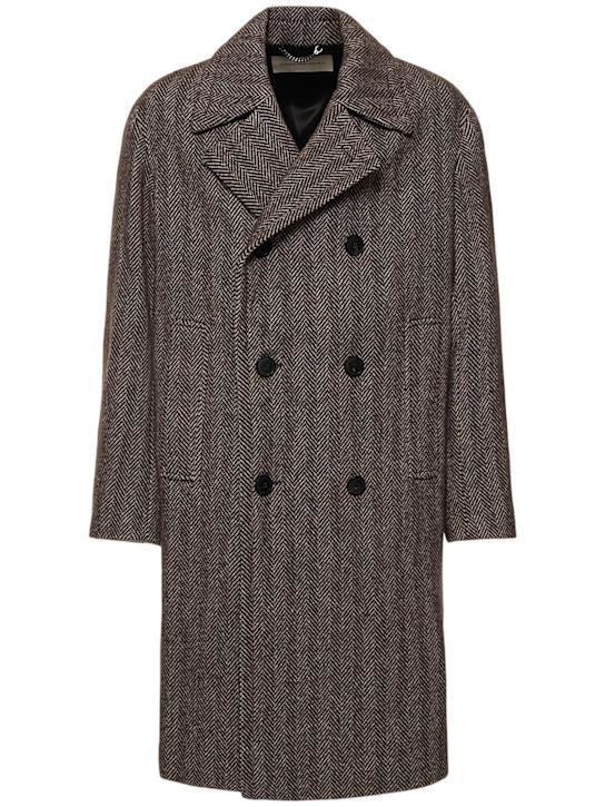 LuisaViaRoma Dries Van NotenCappotto Razel in lana spigata
