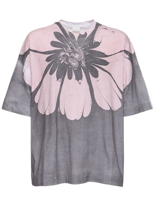 LuisaViaRoma Dries Van NotenT-shirt Hen in cotone stampato