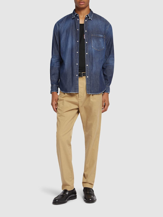 LuisaViaRoma Dsquared2Camicia In Denim Lavaggio Scuro