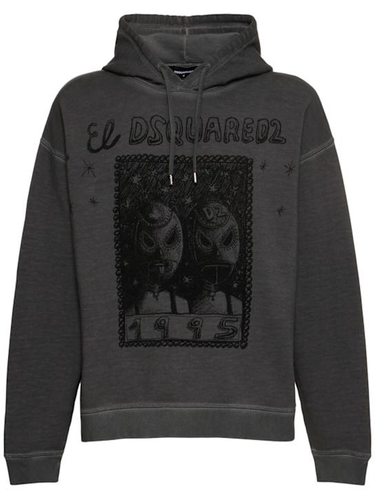 LuisaViaRoma Dsquared2Felpa In Cotone Con Cappuccio