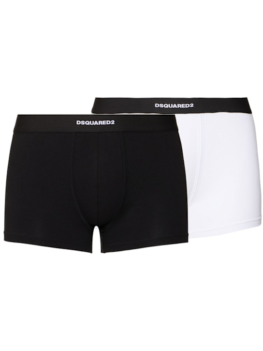 LuisaViaRoma Dsquared2Set Di 2 Boxer In Cotone Stretch