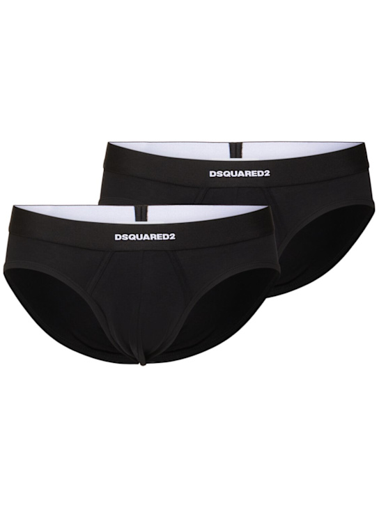 LuisaViaRoma Dsquared2Set di 2 slip in cotone stretch