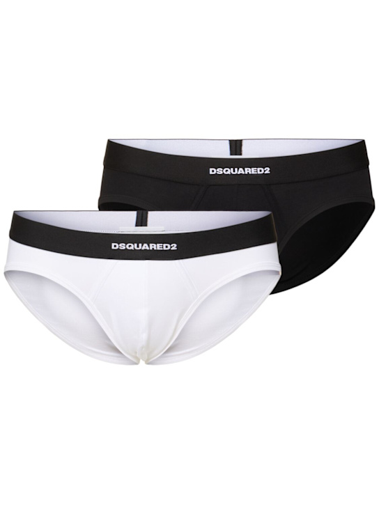 LuisaViaRoma Dsquared2Set di 2 slip in cotone stretch