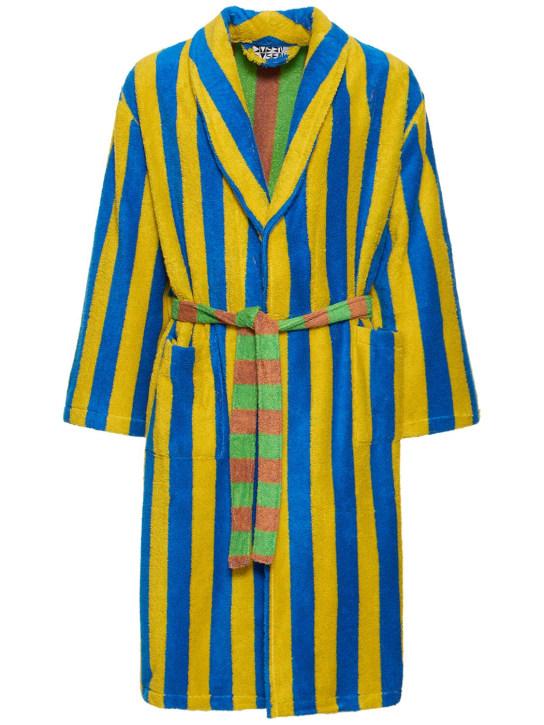 LuisaViaRoma Dusen DusenAccappatoio Reef Stripe in misto cotone