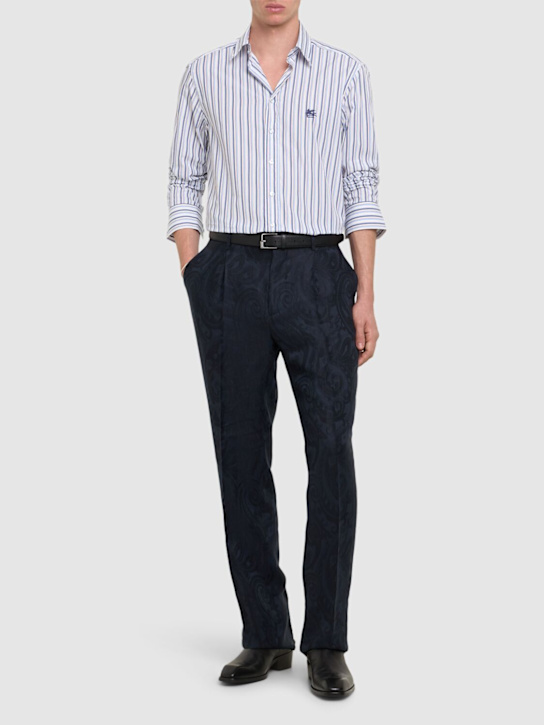 LuisaViaRoma EtroCamicia In Cotone A Righe Con Logo