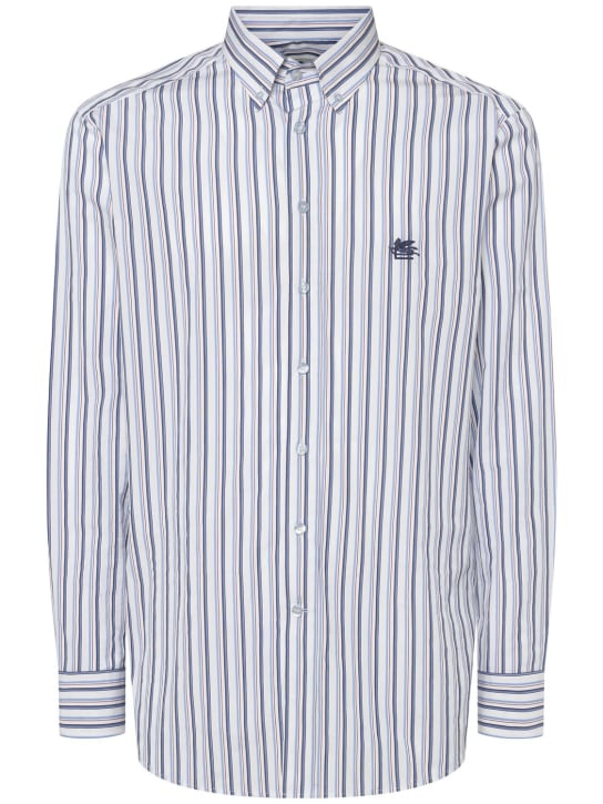 LuisaViaRoma EtroCamicia in cotone a righe con logo