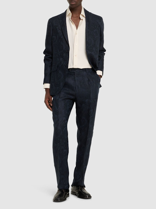 LuisaViaRoma EtroPantaloni In Misto Lino Con Stampa Paisley