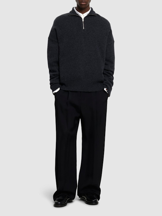 LuisaViaRoma Extreme CashmereMaglia N235 A Costine Con Mezza Zip