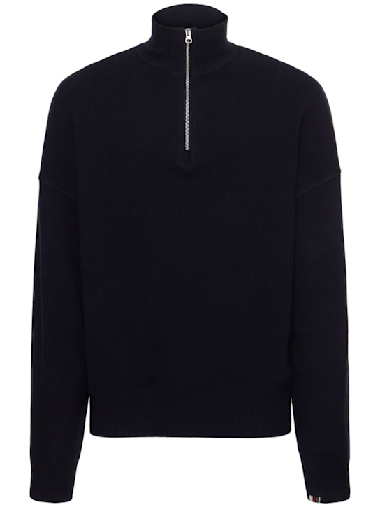 LuisaViaRoma Extreme CashmereMaglia N235 a costine con mezza zip
