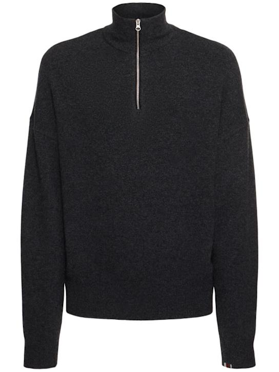 LuisaViaRoma Extreme CashmereMaglia N235 a costine con mezza zip