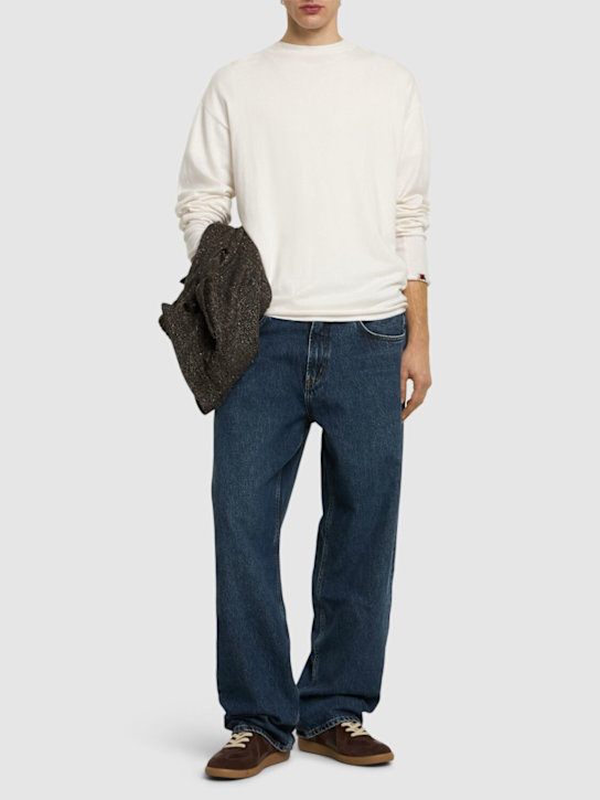 LuisaViaRoma Extreme CashmereTop N347 Aries Maniche Lunghe In Cashmere E Cotone