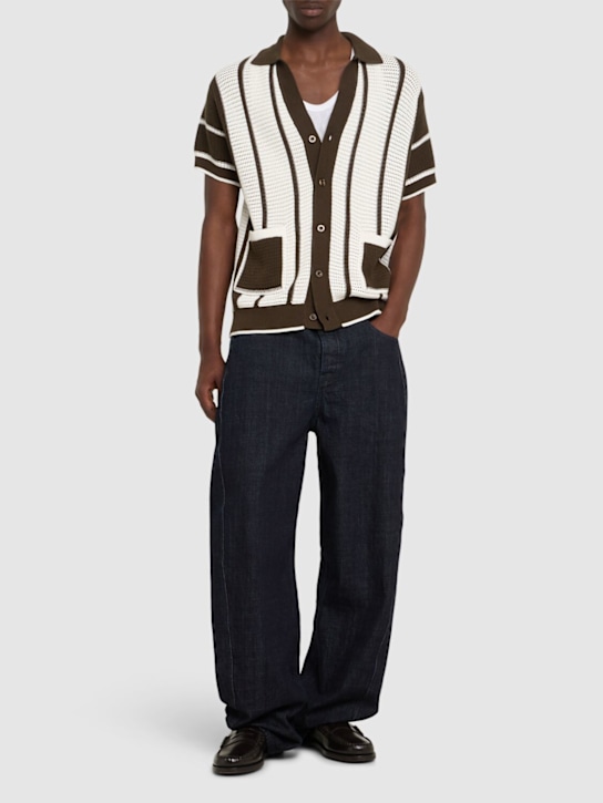 LuisaViaRoma Frescobol CariocaCamicia Fabricio In Maglia Crochet A Righe