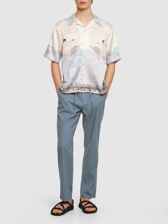 LuisaViaRoma Frescobol CariocaPantaloni Chino Oscar In Lino E Cotone