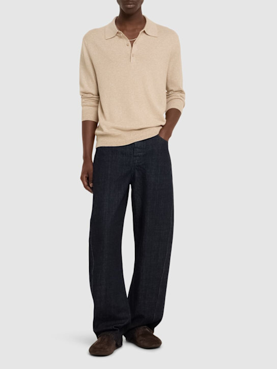 LuisaViaRoma Frescobol CariocaPolo Teo In Misto Cotone Con Bottoni