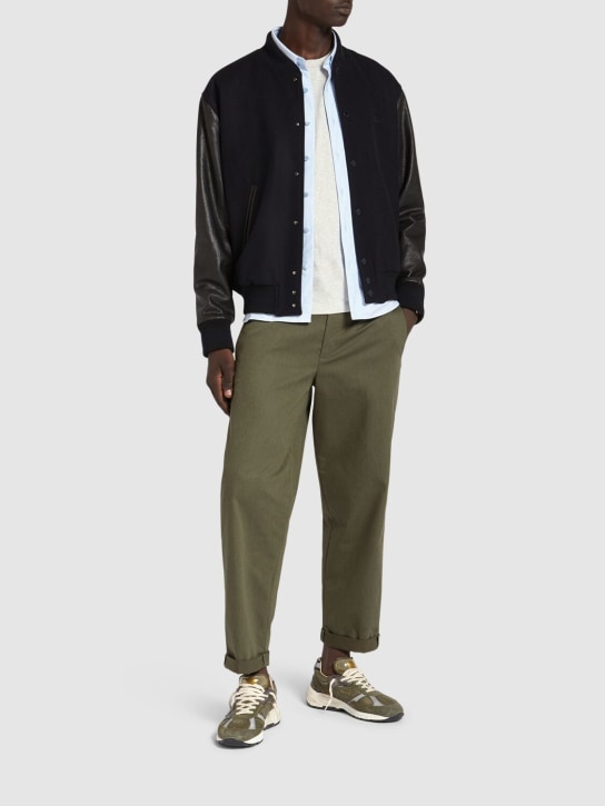 LuisaViaRoma Golden GooseBomber In Misto Lana Con Maniche In Pelle