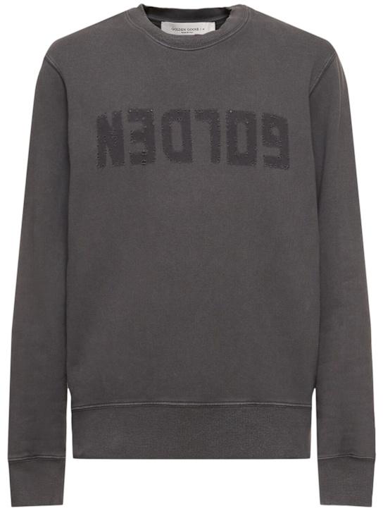 LuisaViaRoma Golden GooseFelpa in jersey di cotone con logo