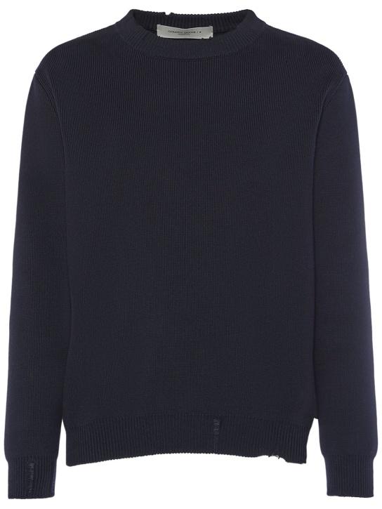 LuisaViaRoma Golden GooseMaglia in cotone distressed
