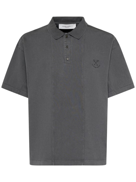 LuisaViaRoma Golden GoosePolo in shirt Journey in cotone patchwork