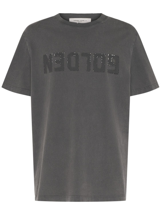 LuisaViaRoma Golden GooseT-shirt in jersey di cotone distressed con logo
