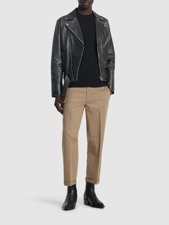 LuisaViaRoma Golden GooseT-shirt Regular Fit In Jersey Di Cotone Distressed