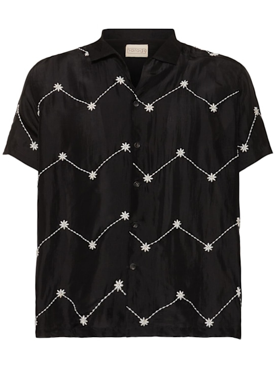 LuisaViaRoma HaragoCamicia Beaded maniche corte in seta