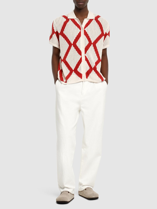 LuisaViaRoma HaragoCamicia Diamond Manica Corta In Crochet