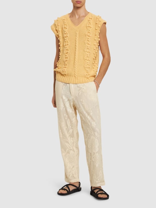 LuisaViaRoma HaragoGilet In Maglia Di Cotone A Trecce
