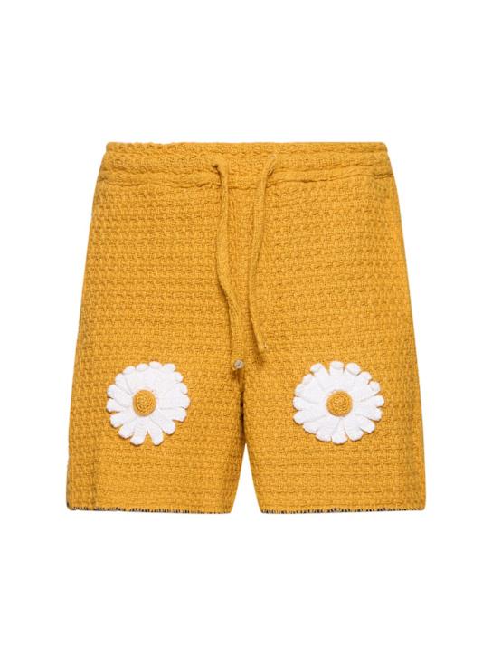 LuisaViaRoma HaragoShorts Daisy crochet con dettagli applicati