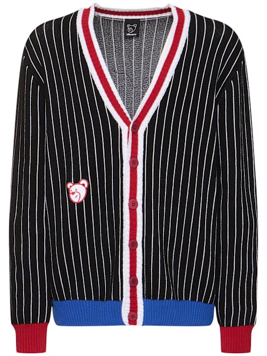 LuisaViaRoma InBetweenersCardigan unisex in cotone a righe