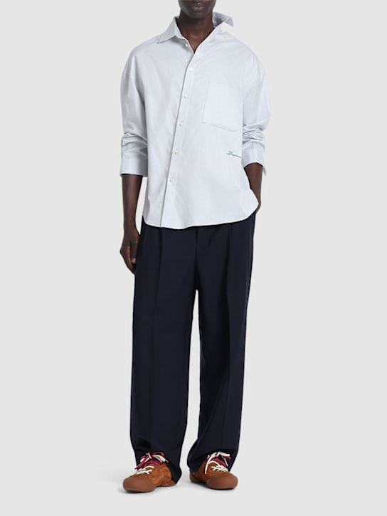 LuisaViaRoma JacquemusCamicia Asimmetrica La Chemise Cuadro In Cotone