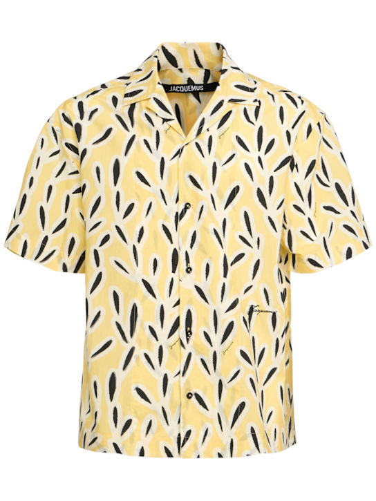 LuisaViaRoma JacquemusCamicia La Chemise Jean a maniche corte con stampa