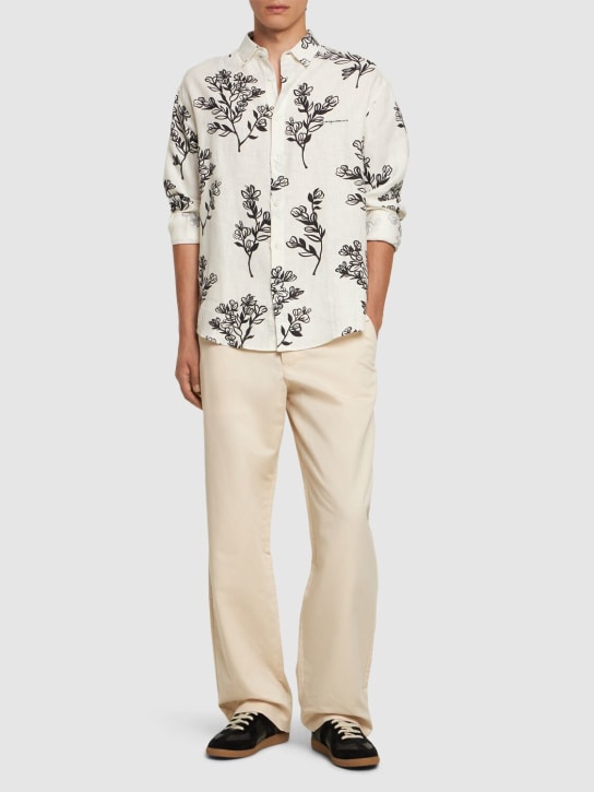 LuisaViaRoma JacquemusCamicia La Chemise Simon In Lino Stampato