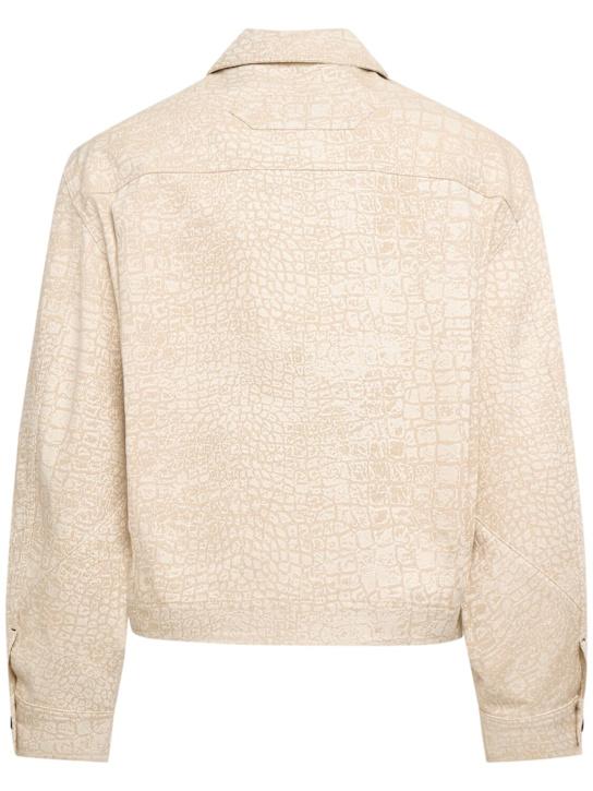 LuisaViaRoma JacquemusGiacca La Veste De-Nimes Con Stampa Coccodrillo