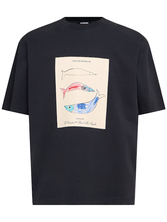 LuisaViaRoma JacquemusT-shirt Le T-shirt Marino in cotone con logo