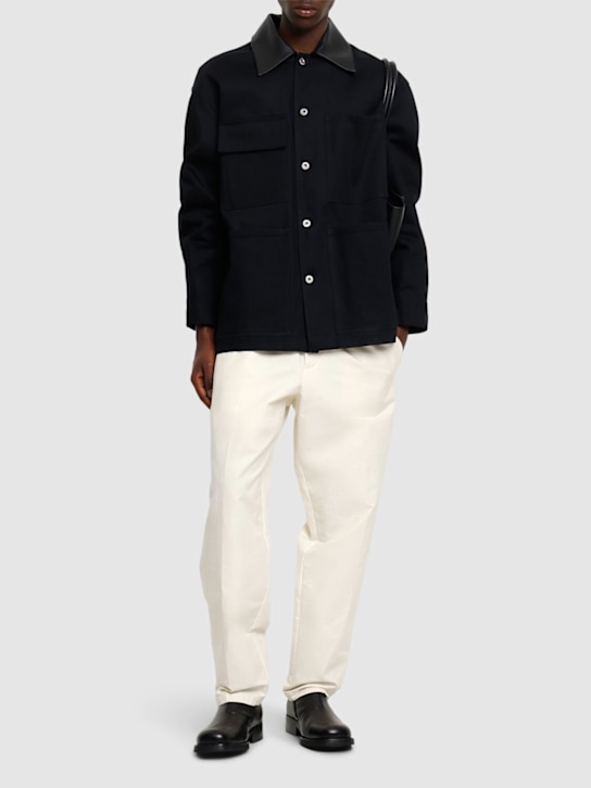 LuisaViaRoma Jil SanderGiacca Boxy Fit In Denim Di Cotone