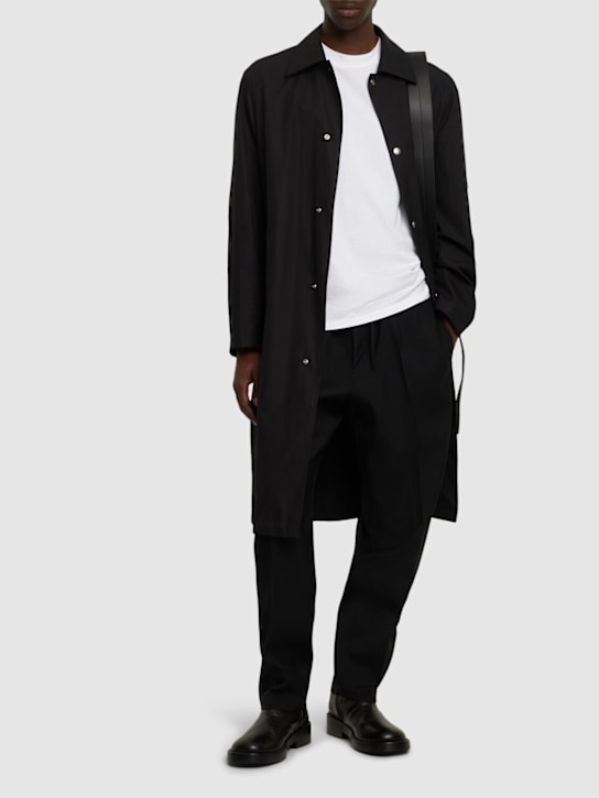 LuisaViaRoma Jil SanderPantaloni Cropped Relaxed Fit In Gabardina Di Lana