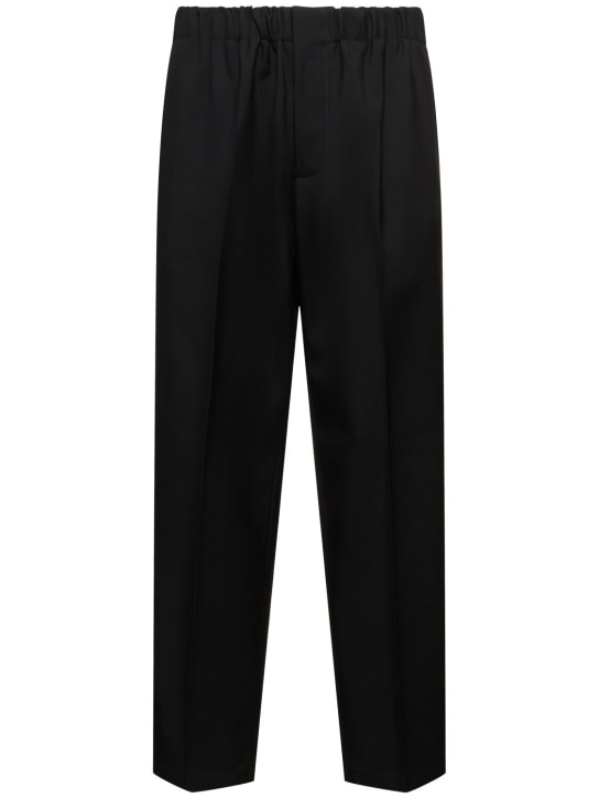 LuisaViaRoma Jil SanderPantaloni cropped relaxed fit in gabardina di lana