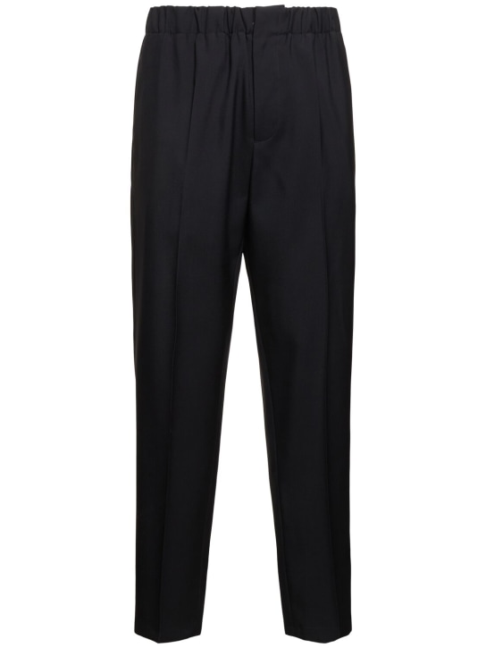 LuisaViaRoma Jil SanderPantaloni cropped relaxed fit in gabardina di lana