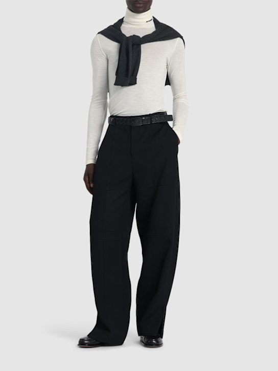 LuisaViaRoma Jil SanderT-shirt Collo Alto In Jersey Di Lana