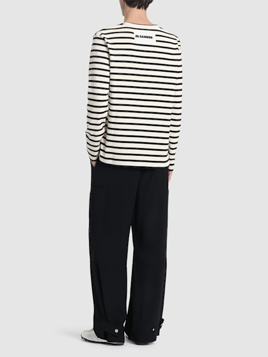 LuisaViaRoma Jil SanderT-shirt In Jersey Di Cotone A Costine
