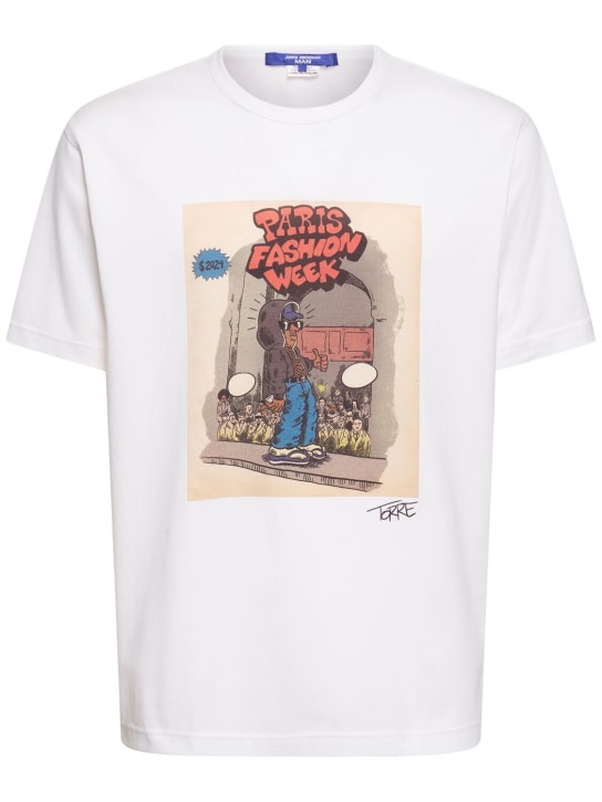 LuisaViaRoma JUNYA WATANABET-shirt in jersey di cotone stampato